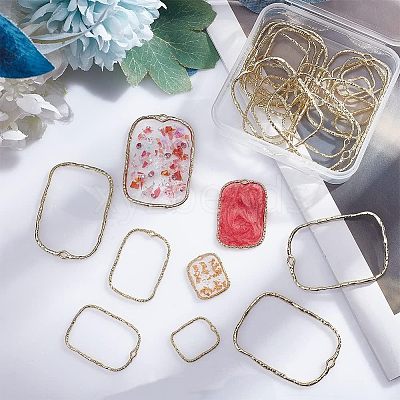 36Pcs 3 Styles Alloy Open Back Bezel Pendants FIND-CA0006-07-1
