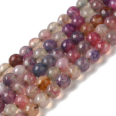 Dyed & Heated Natural Dragon Veins Agate Beads Strands G-P539-A01-01-1