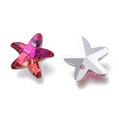Electroplate Glass Charms X-GLAA-H101-B-01-1