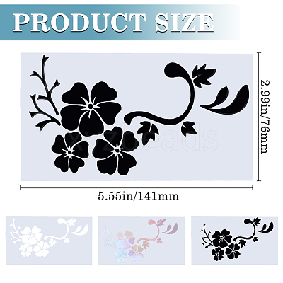 12Pcs 3 Colors PET Self-Adhesive Stickers STIC-GF0001-26-1