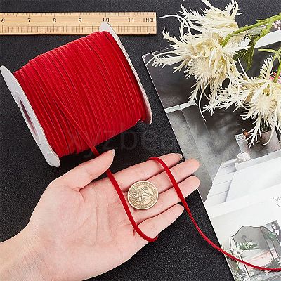 Polyester Velvet Ribbon for Gift Packing and Festival Decoration SRIB-M001-4mm-260-1