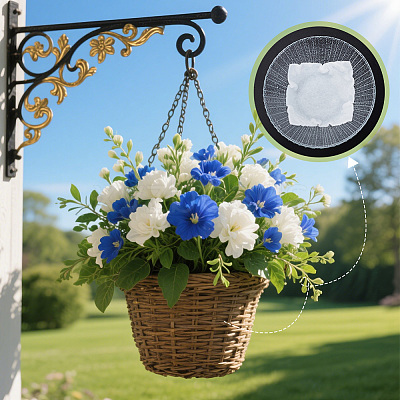 Square Flower Water Absorbent Cotton DIY-WH0308-821A-1