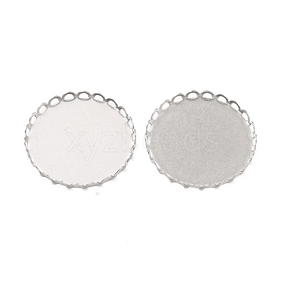 Non-Tarnish 316 Surgical Stainless Steel Cabochon Tray Settings X-STAS-I187-01D-P-1