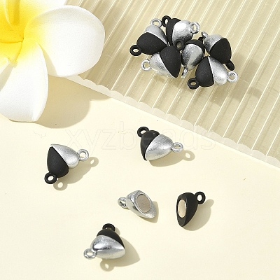 10 Sets Alloy Heart Magnetic Clasps FIND-FS0003-25-1