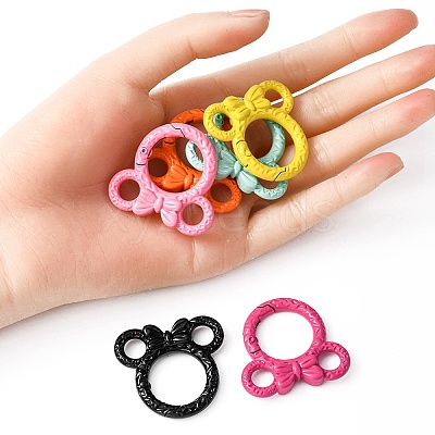 10Pcs Spray Painted Alloy Spring Gate Rings FIND-YW0001-59-1