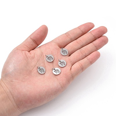 Non-Tarnish 304 Stainless Steel Charms STAS-Q201-T445-6S-1