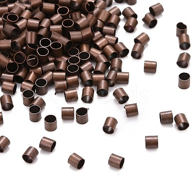 Brass Crimp Beads X-KK-S069-R-LF-1