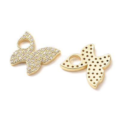 Eco-Friendly Brass Micro Pave Clear Cubic Zirconia Pendants KK-G405-03G-RS-1