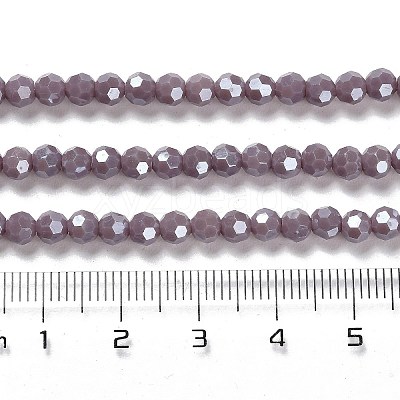 Electroplate Opaque Glass Beads Strands LS-EGLA-A035-P4mm-A11-1