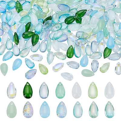 210Pcs 14 Styles Glass Charms FIND-WR0012-05-1