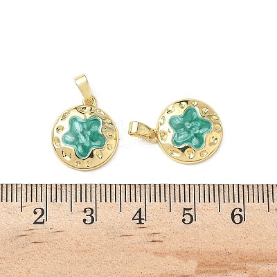 Brass Enamel Pendants KK-I371-30G-03-1