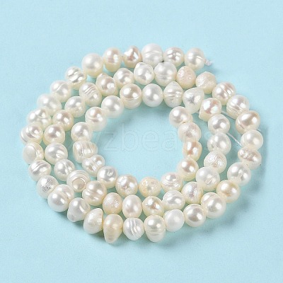 Natural Cultured Freshwater Pearl Beads Strands PEAR-E018-58-1