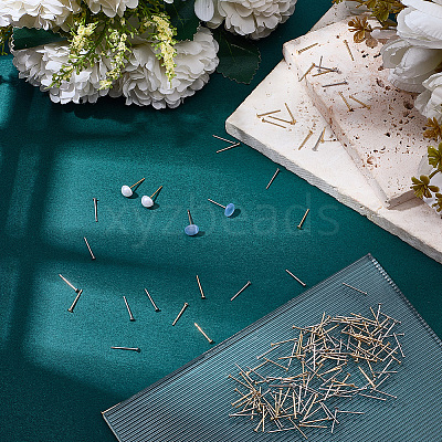 300Pcs 2 Colors 304 Stainless Steel Flat Round Blank Peg Stud Earring Findings STAS-SC0021-53-1