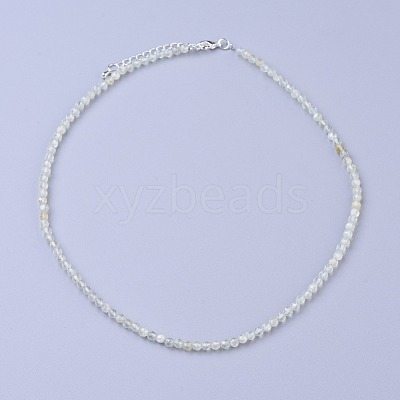 Natural Prehnite Beaded Necklaces NJEW-K114-A-A12-1