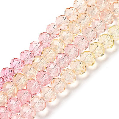Transparent Painted Glass Beads Strands X1-DGLA-A034-T8mm-A09-1