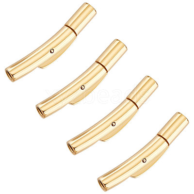 4 Sets Ion Plating (IP) 304 Stainless Steel Bayonet Necklace Clasps STAS-UN0042-81-1