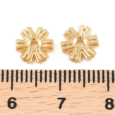 Brass Micro Pave Cubic Zirconia Beads KK-H538-20B-G-1