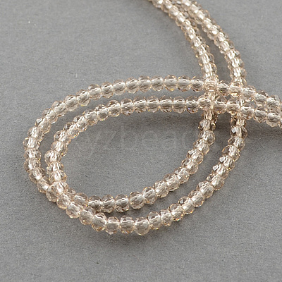 Transparent Glass Beads Strands GLAA-R135-2mm-14-1