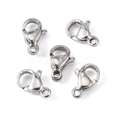 Tarnish Resistant 304 Stainless Steel Lobster Claw Clasps Hand Polished STAS-M262-01-9mm-1