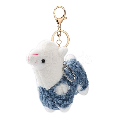 Cute Alpaca Cotton Keychain LS-KEYC-A012-02D-1