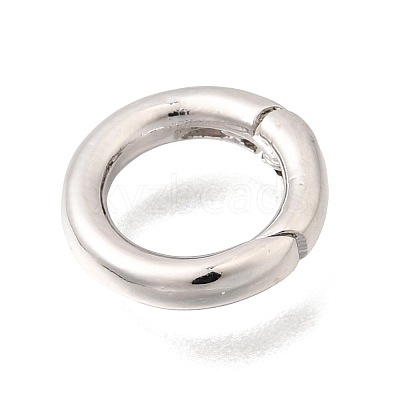 Brass Spring Gate Rings KK-C255-06P-1