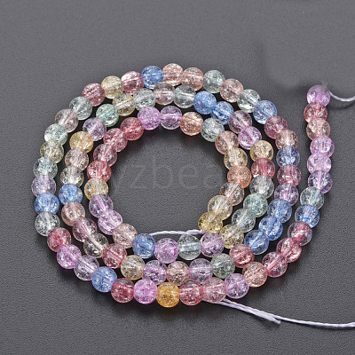 Crackle Glass Beads Strands GLAA-S192-B-006B-1
