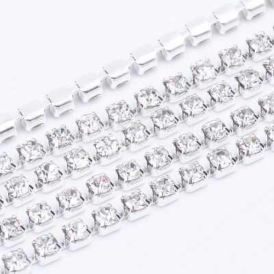 Brass Rhinestone Strass Chains CHC-T003-SS6-01S-1