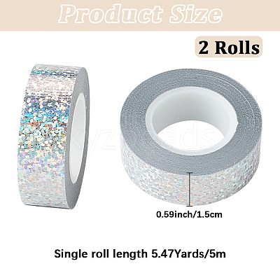 DIY Scrapbook Decorative Laser Paper Tapes DIY-WH20001-98G-1