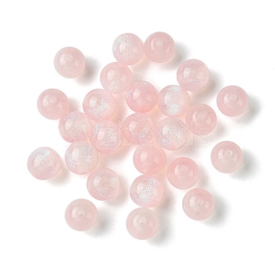 25Pcs Round Imitation Cat Eye Resin Beads RESI-FS0001-65A-1