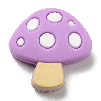 Mushroom Food Grade Eco-Friendly Silicone Focal Beads LS-SIL-Z005-01A-1