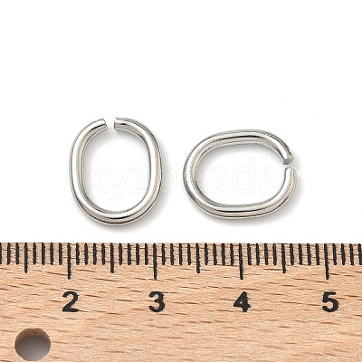 Tarnish Resistant 201 Stainless Steel Open Jump Rings X-STAS-M008-01-1