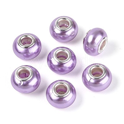 Imitation Pearl Style Resin European Beads RPDL-T003-001D-1