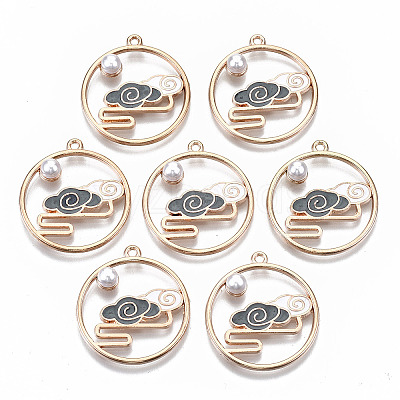 Chinese Style Alloy Pendants RESI-R431-04B-RS-1