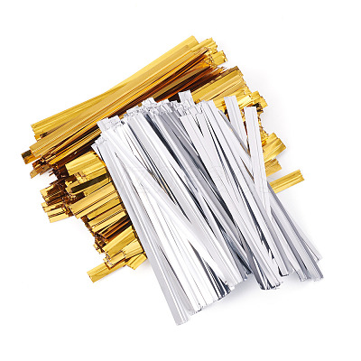 2 Bags 2 Colors Metallic Wire Twist Ties DIY-TADJ0001-04-1