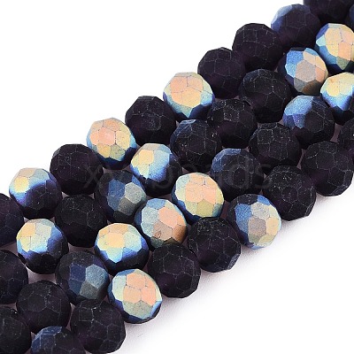 Transparent Glass Beads Strands EGLA-A044-T6mm-MB15-1