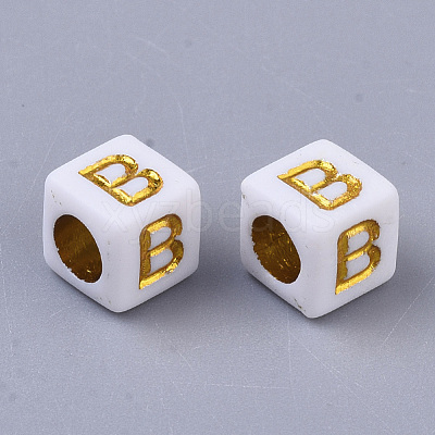 Plating Acrylic Beads SACR-S297-09B-1