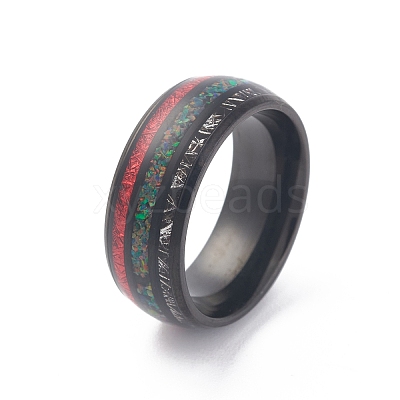 Ion Plating(IP) 304 Stainless Steel Shell Cuff Ring for Women RJEW-M014-01B-D-1