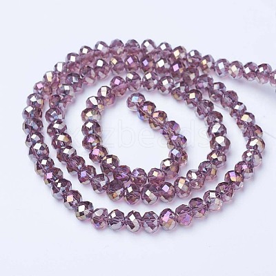 Electroplate Glass Beads Strands EGLA-A034-T2mm-B10-1