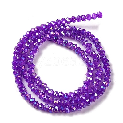 Baking Electroplate Glass Beads Strands DGLA-A039-J2MM-B05-1