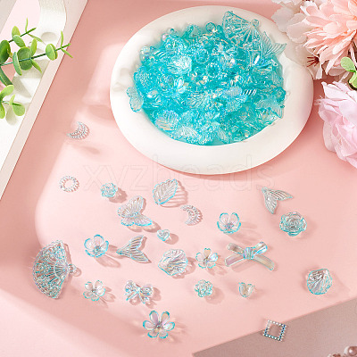 182Pcs 100G Transparent Acrylic Beads OACR-TA0003-69A-1