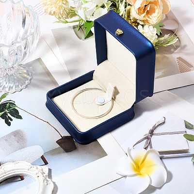 1Pc PU Leather Jewelry Bangle Gift Storage Boxes CON-BBC0001-06-1