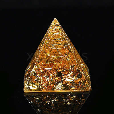 Orgonite Pyramid Resin Display Decorations G-PW0005-05H-1