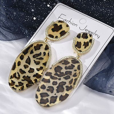 Alloy acrylic Dangle Stud Earrings LS-EJEW-M074-01G-01-1