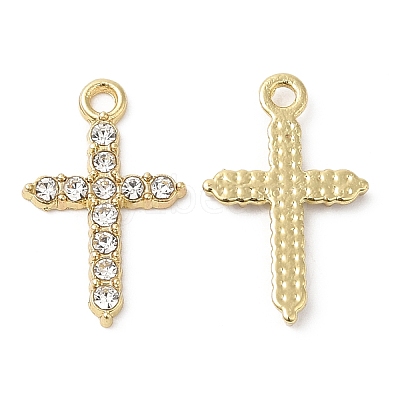 Alloy Rhinestone Pendants ALRI-P005-02G-1