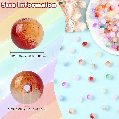 400Pcs Baking Paint Transparent Glass Beads DGLA-YW0001-61A-1