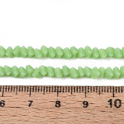 Frosted Opaque Glass Beads Strands GLAA-N017-4mm-16-1