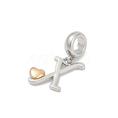Brass European Dangle Charms KK-Z097-01X-GP-1