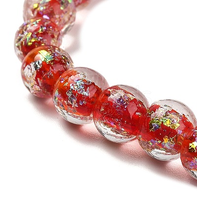 Handmade Dichroic Foil Glass Beads Strands DICH-U001-02I-1