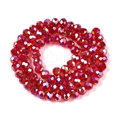 Electroplate Glass Beads Strands X-EGLA-A044-T6mm-B01-1