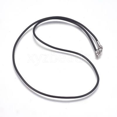Rubber Cord Necklaces Making MAK-L023-01C-1
